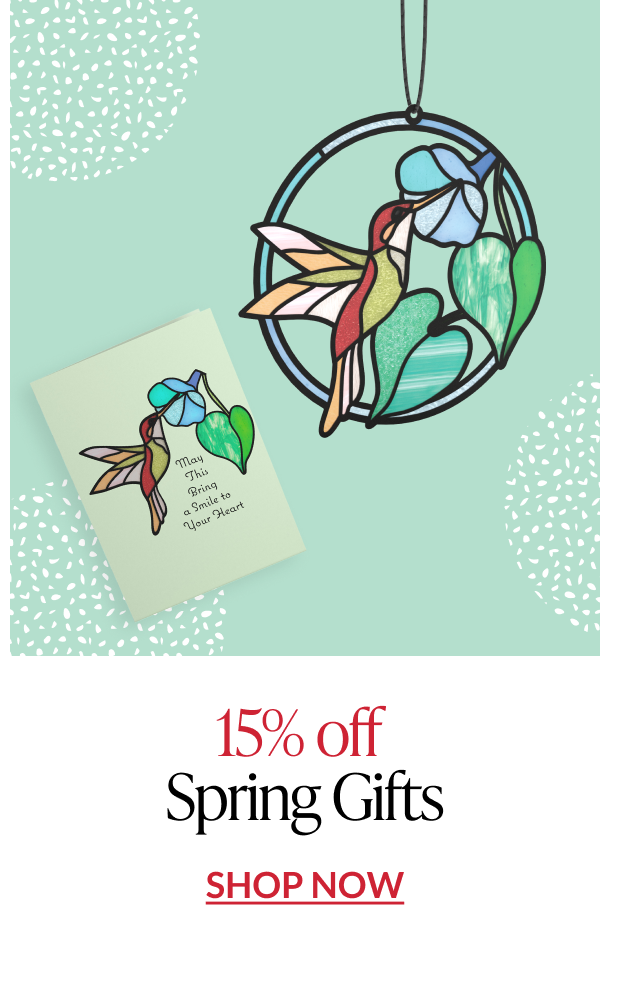 Spring-inspired gifts and greeting cards with floral details