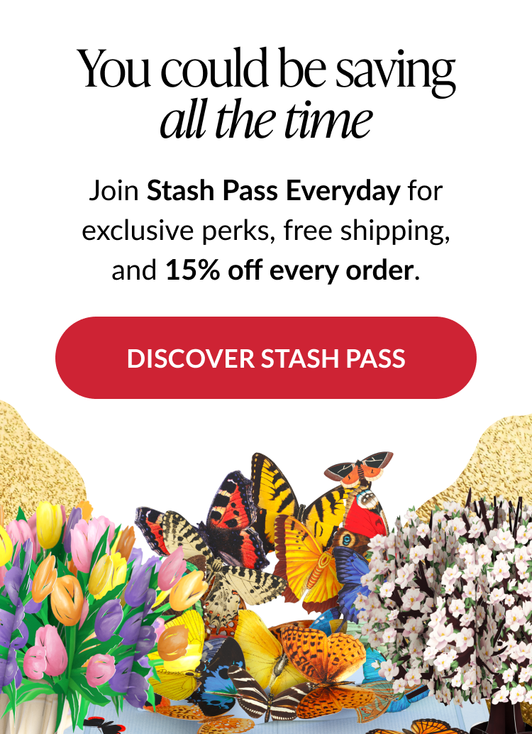 Stash Pass membership branding with simple graphic styling