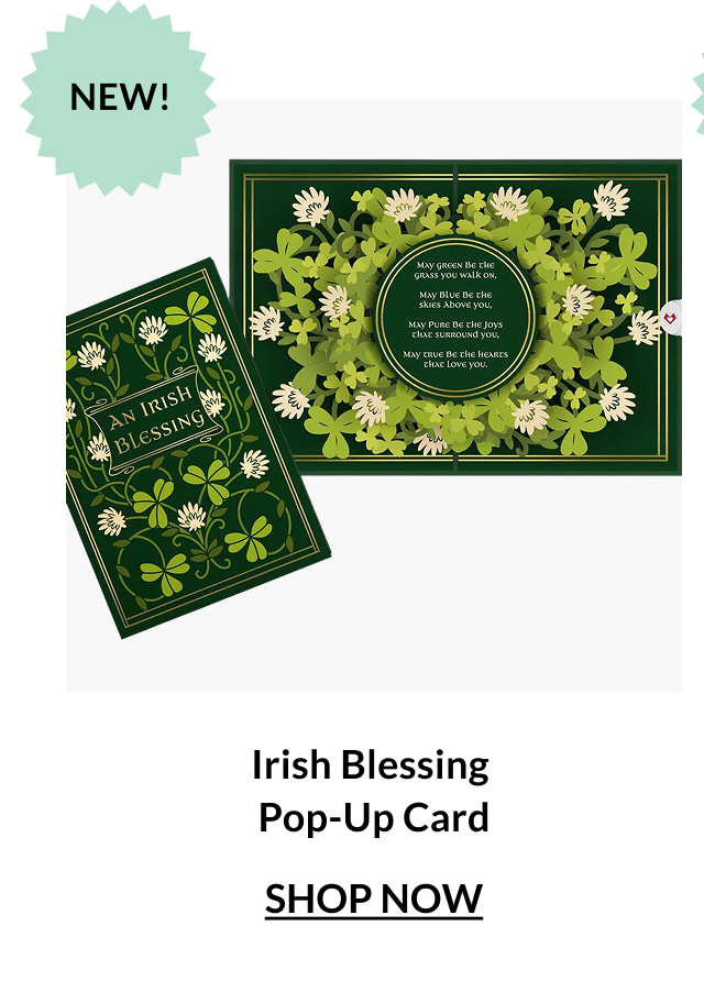 Irish Blessing St. Patrick's Day pop-up card