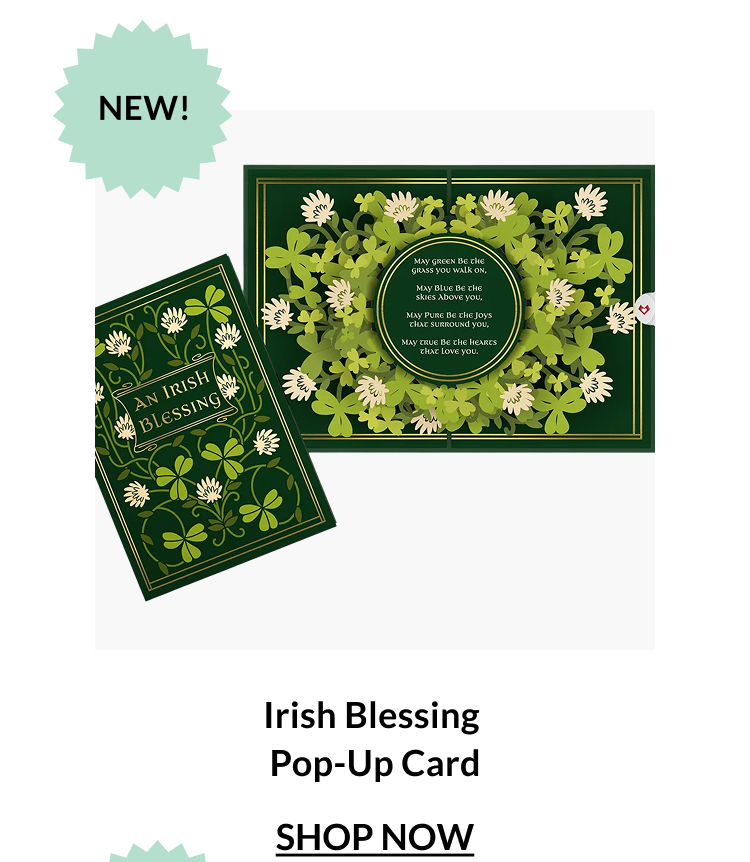Irish Blessing St. Patrick's Day pop-up card