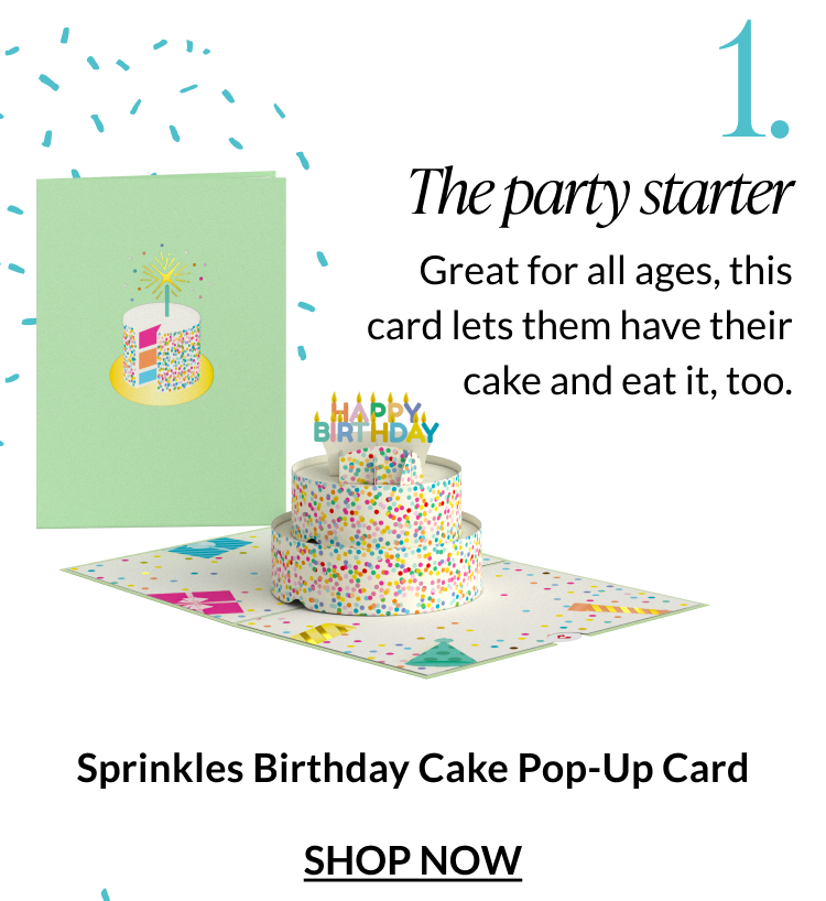 Sprinkles Birthday Cake pop-up card design