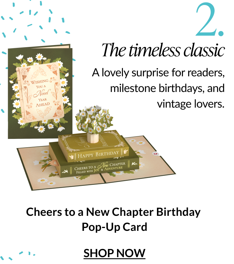Cheers to a New Chapter birthday pop-up card
