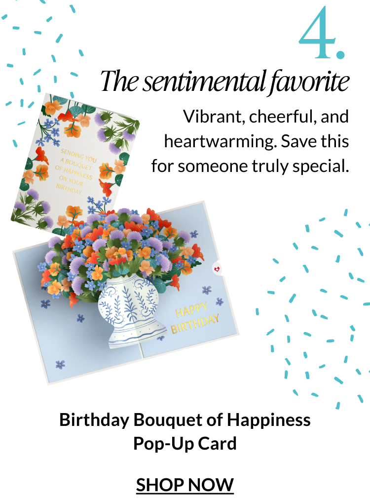 Birthday Bouquet of Happiness pop-up card