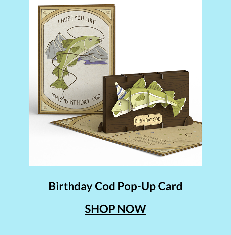 Birthday Cod pop-up card design
