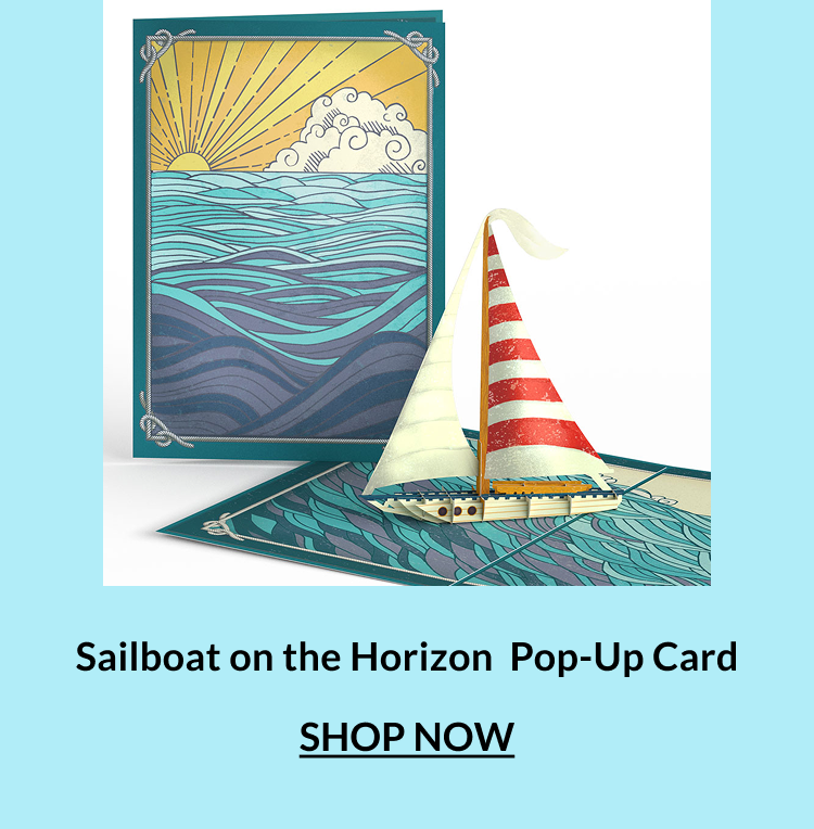 Sailboat on the Horizon pop-up card
