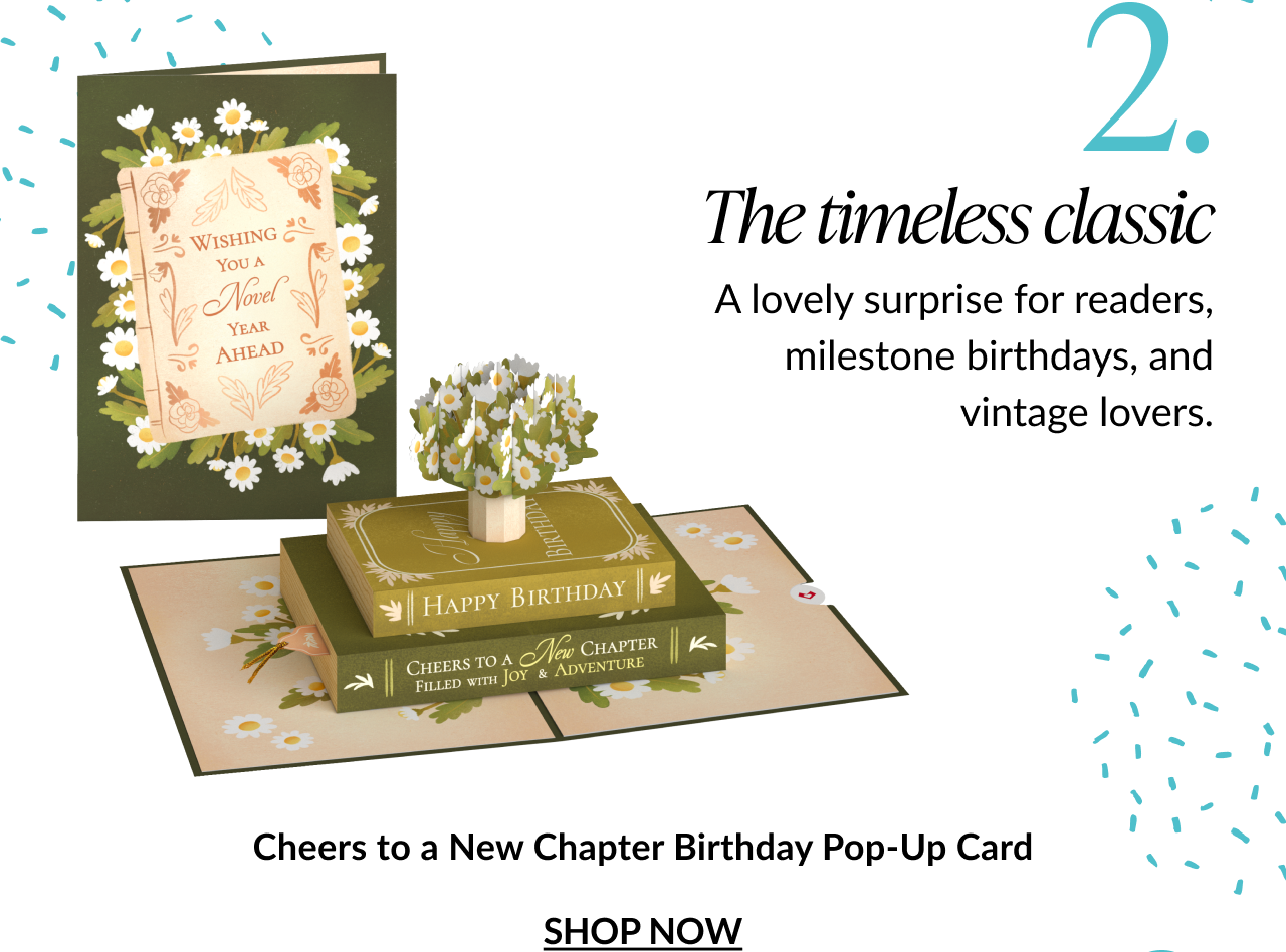 Cheers to a New Chapter birthday pop-up card