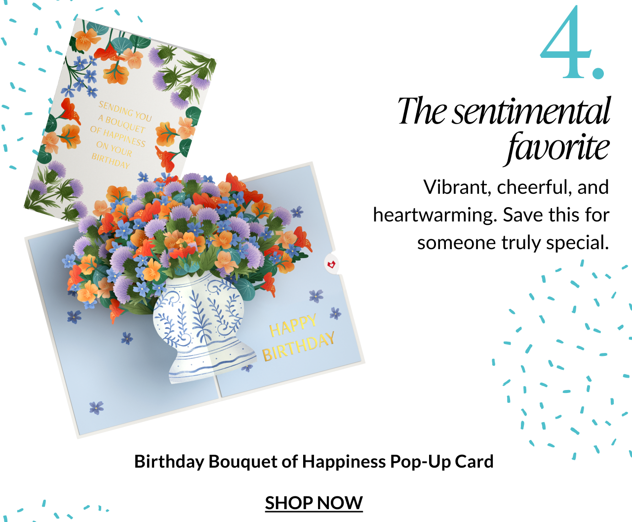 Birthday Bouquet of Happiness pop-up card