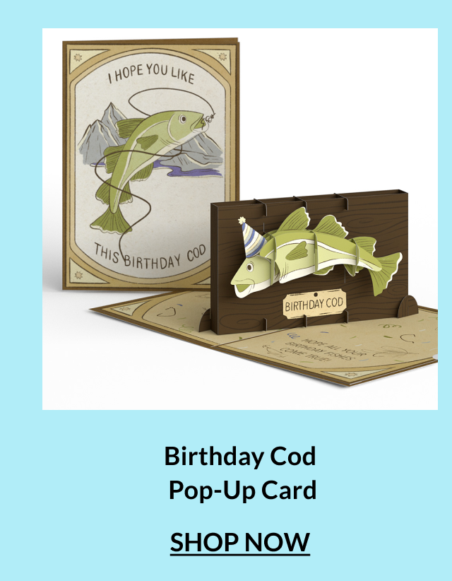 Birthday Cod pop-up card design