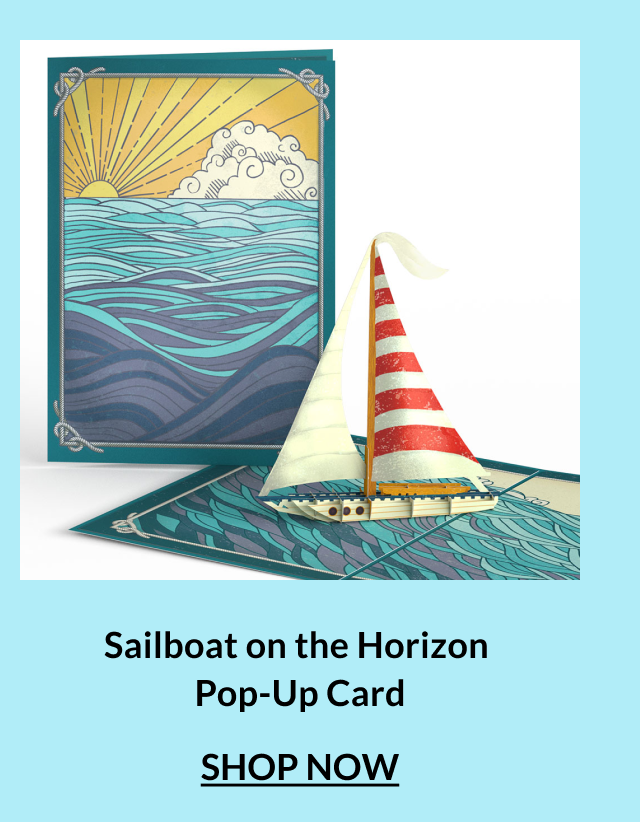 Sailboat on the Horizon pop-up card