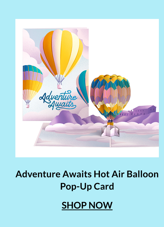 Hot air balloon adventure pop-up card