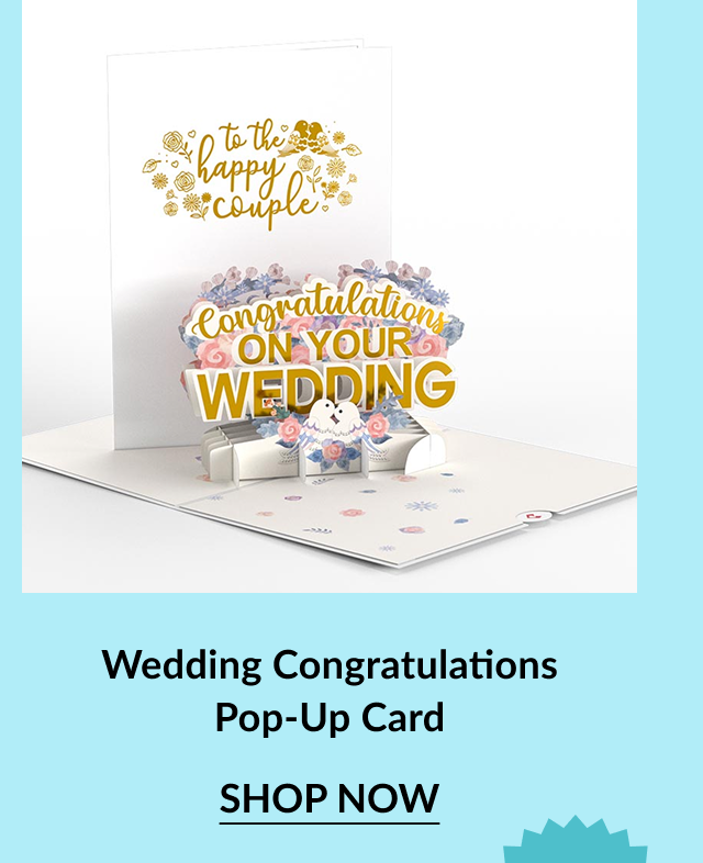 Wedding congratulations pop-up card design