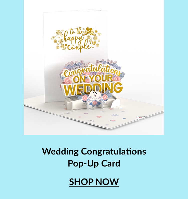 Wedding congratulations pop-up card design