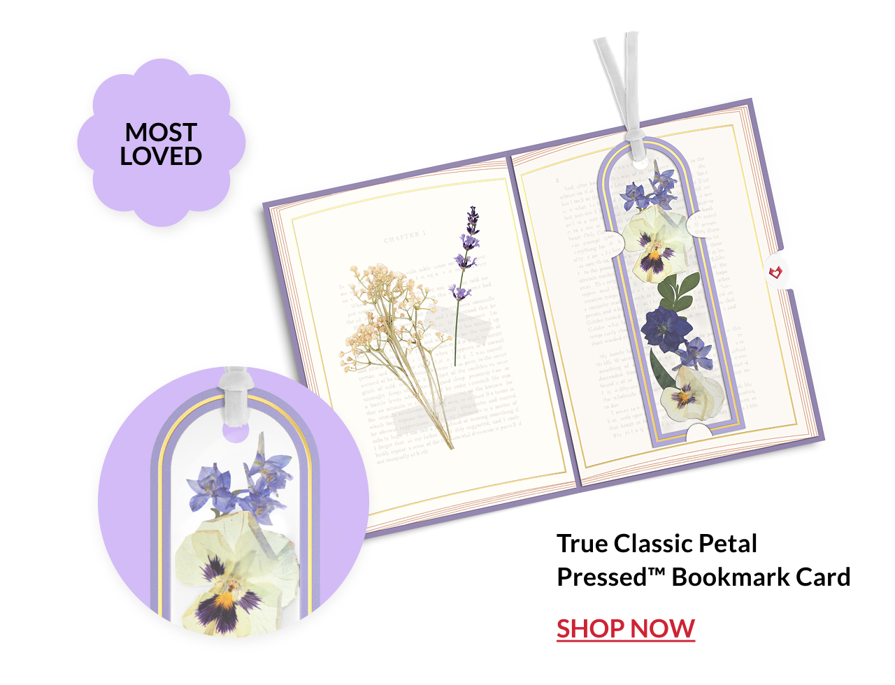Petal Pressed bookmark card product image