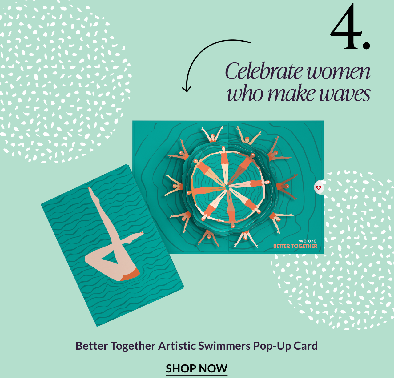 Better Together Artistic Swimmers Pop-Up Card