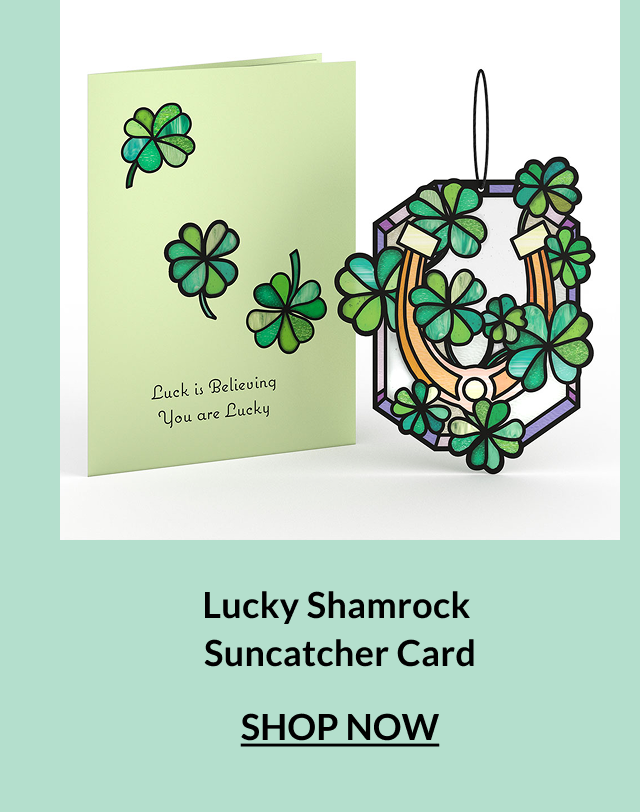 Lucky Shamrock Suncatcher Card