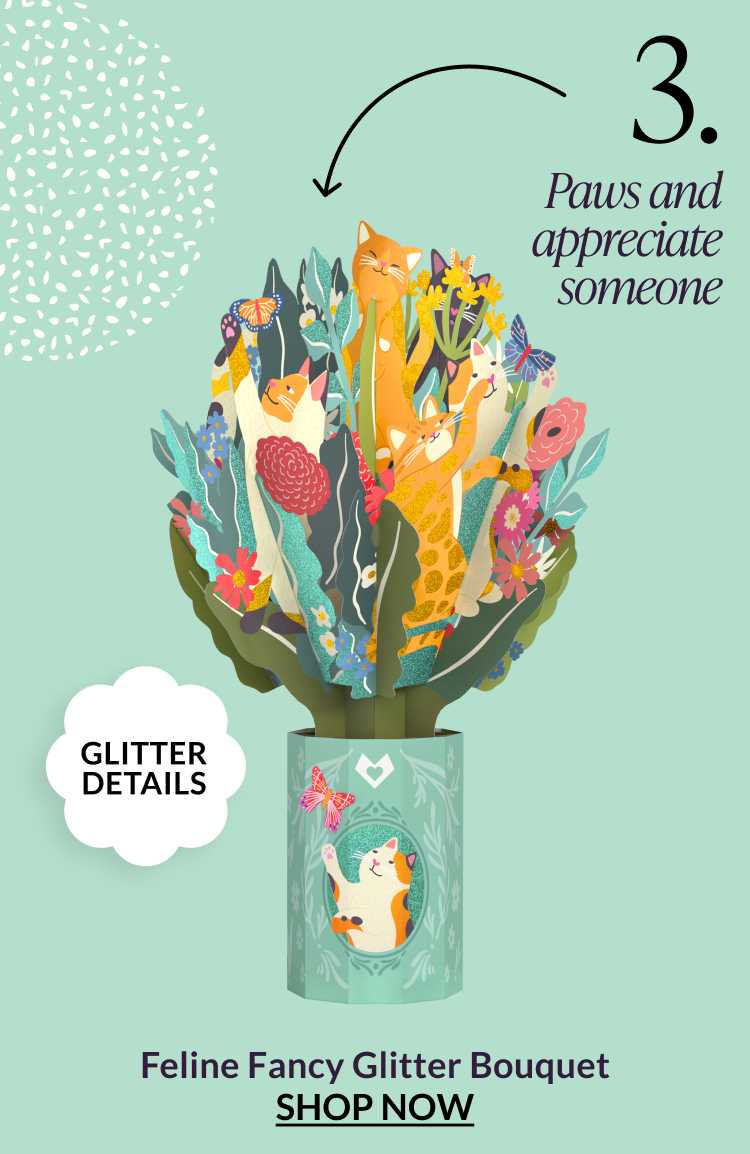 Feline Fancy Glitter Bouquet