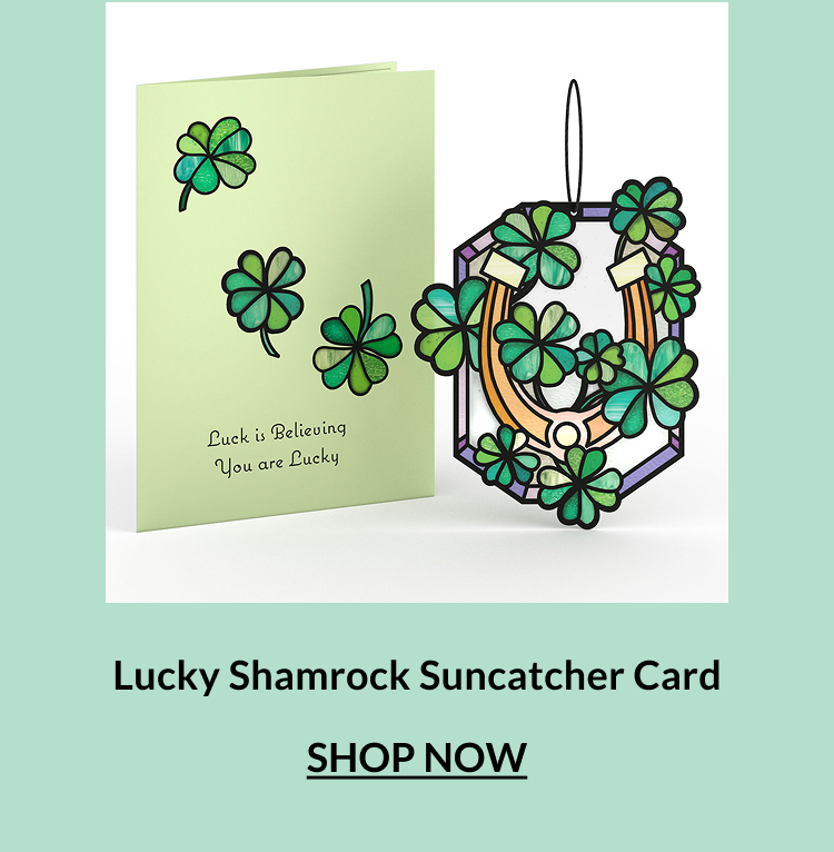 Lucky Shamrock Suncatcher Card