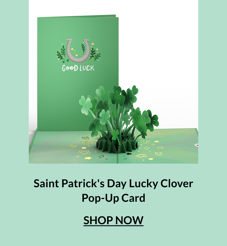 Saint Patrick's Day Lucky Clover Pop-Up Card