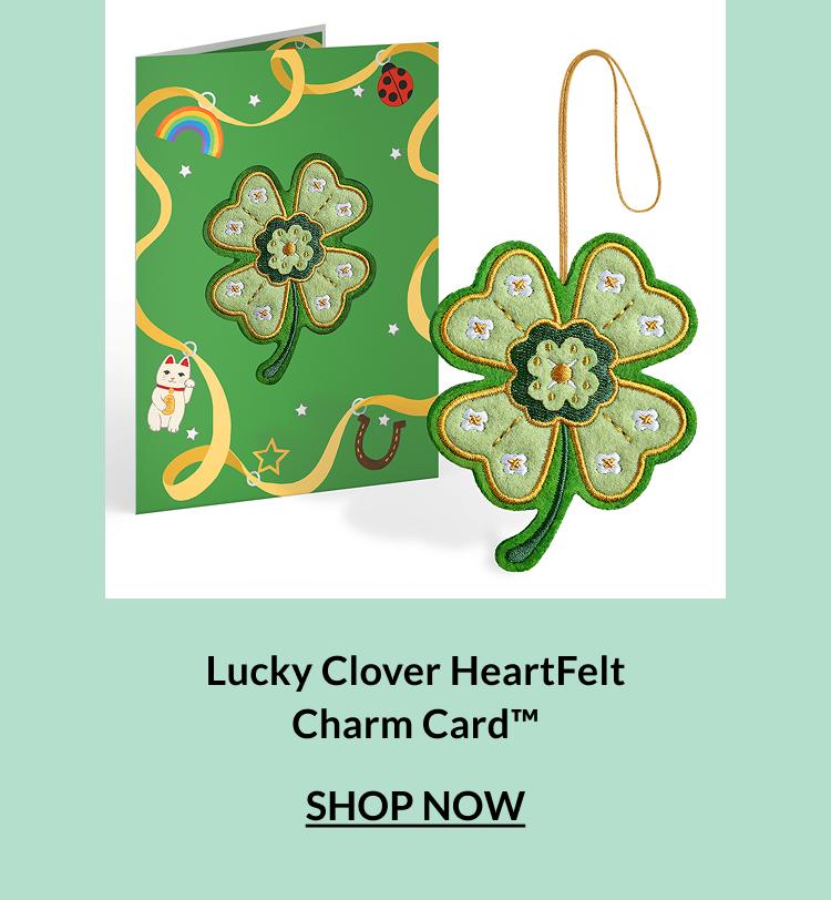Lucky Clover HeartFelt Charm Card™