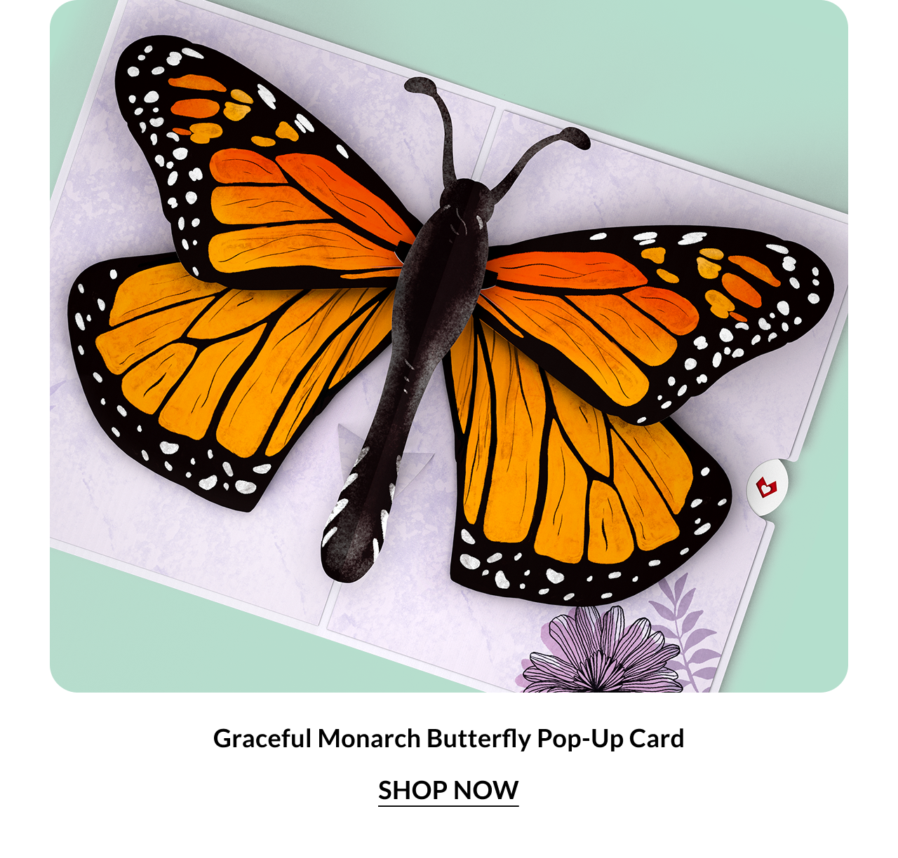 Graceful Monarch Butterfly Pop-Up Card. Shop now.