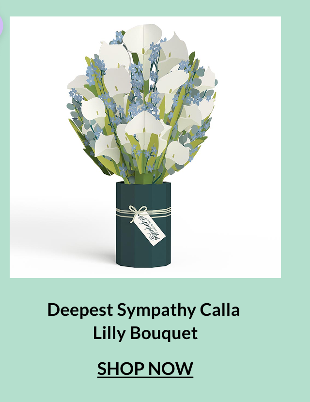 Deepest Sympathy Calla Lilly Bouquet. Shop now.