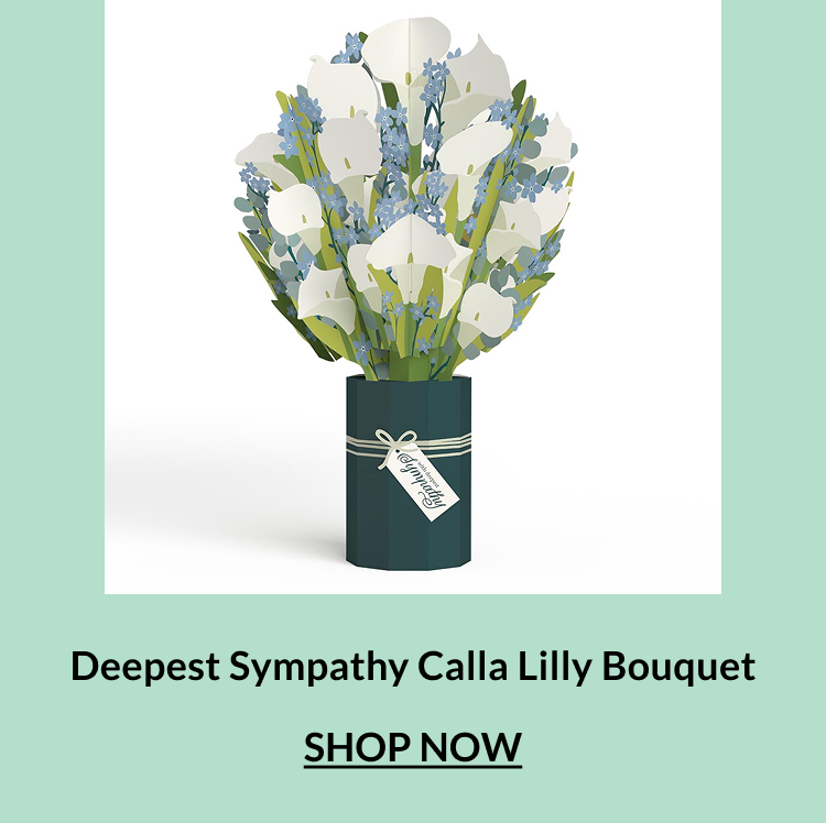 Deepest Sympathy Calla Lilly Bouquet. Shop now.