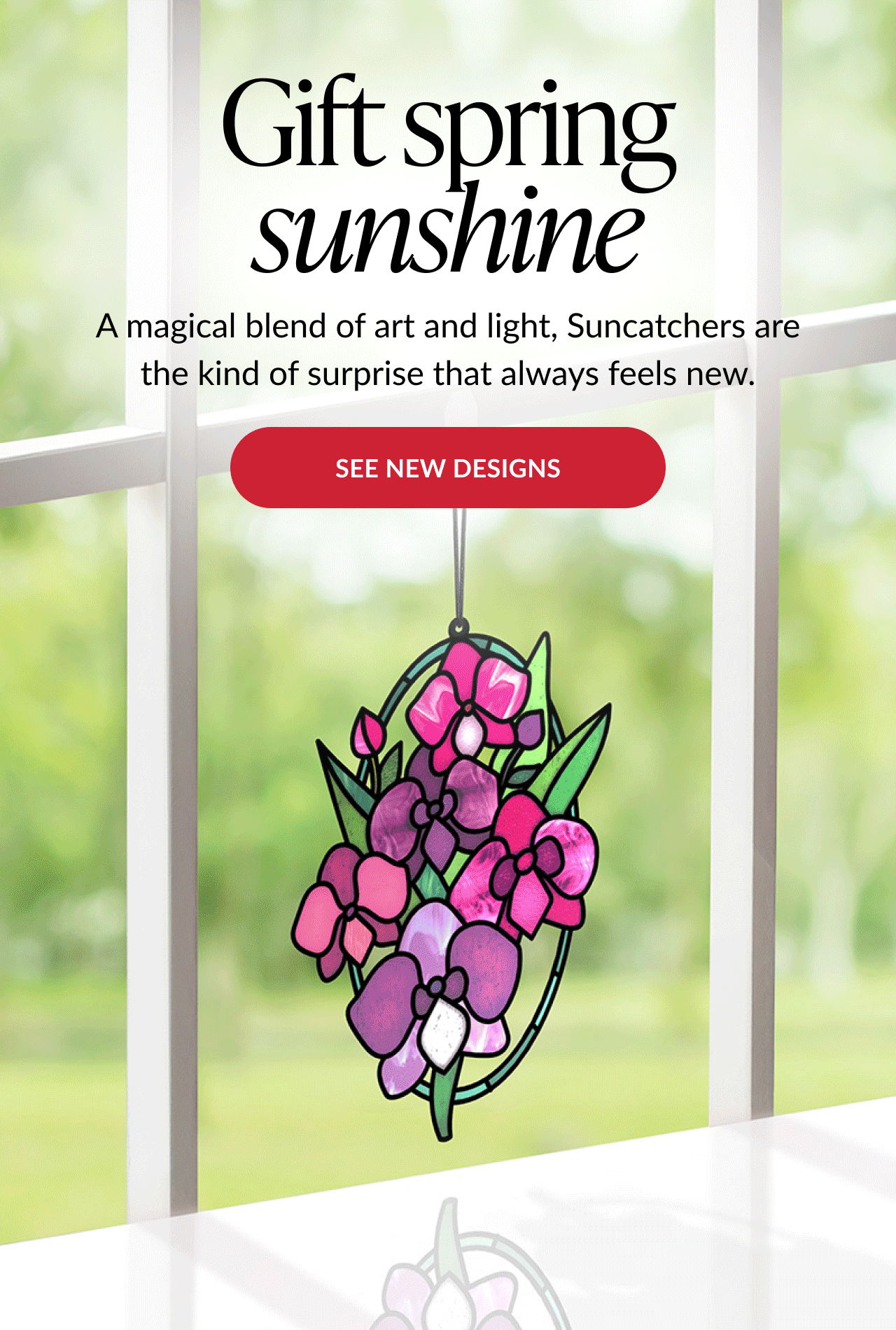 Shop new Suncatcher Cards for spring and Easter
