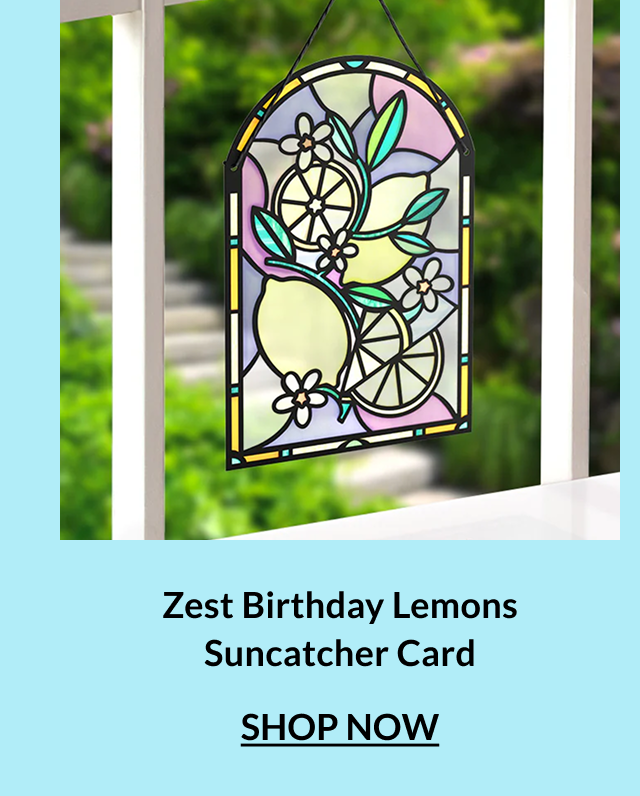Shop LP5801 Zest Birthday Lemons Suncatcher Card