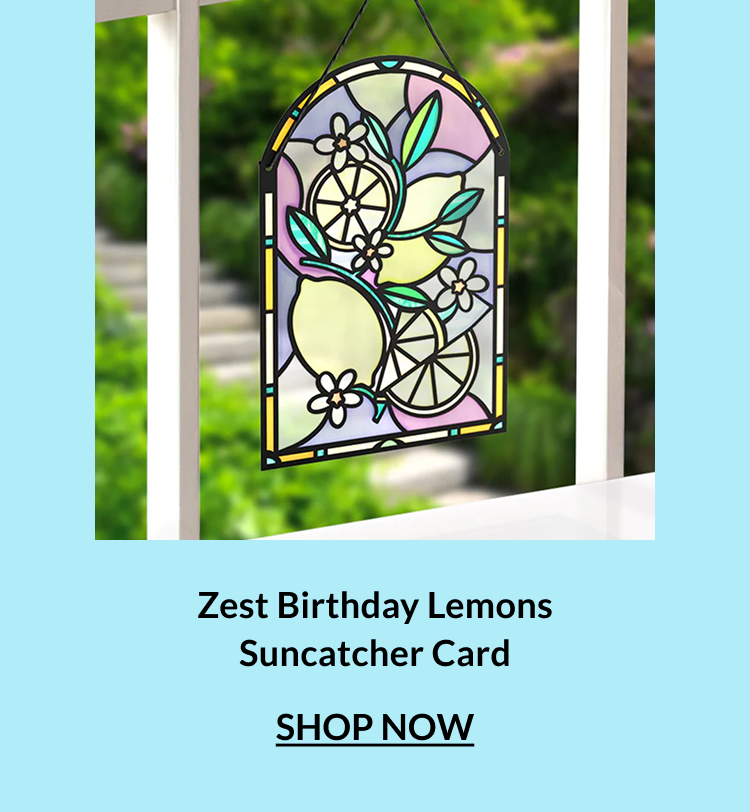 Shop LP5801 Zest Birthday Lemons Suncatcher Card