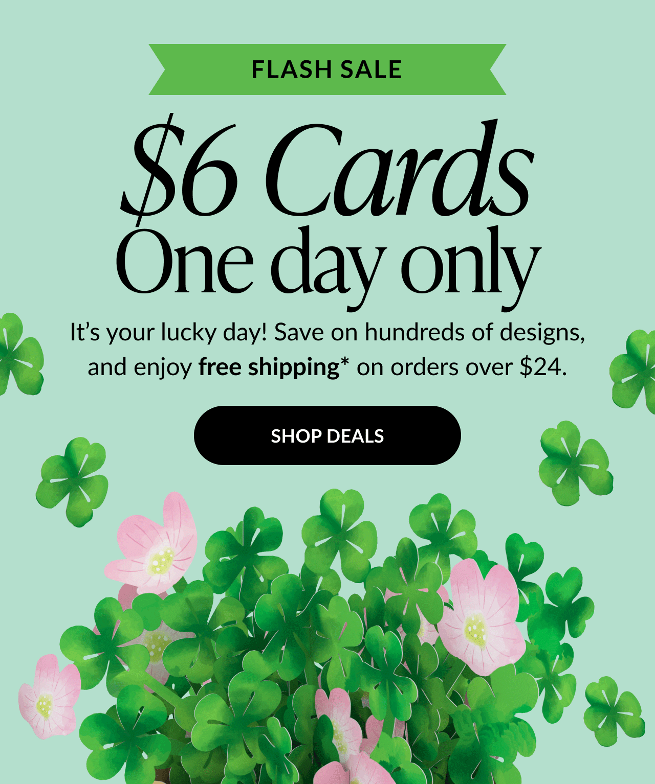 Flash Sale: $6 cards, one day only