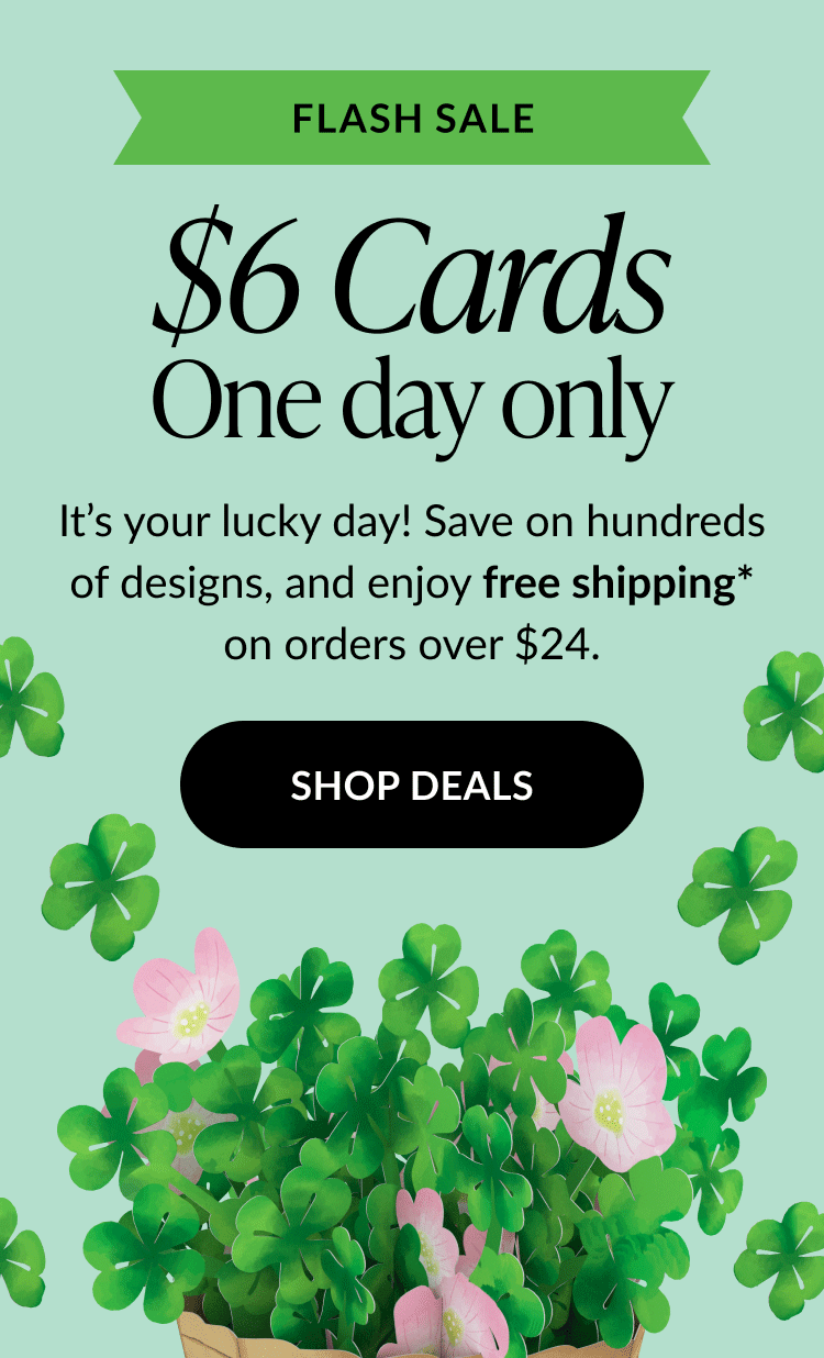 Flash Sale: $6 cards, one day only
