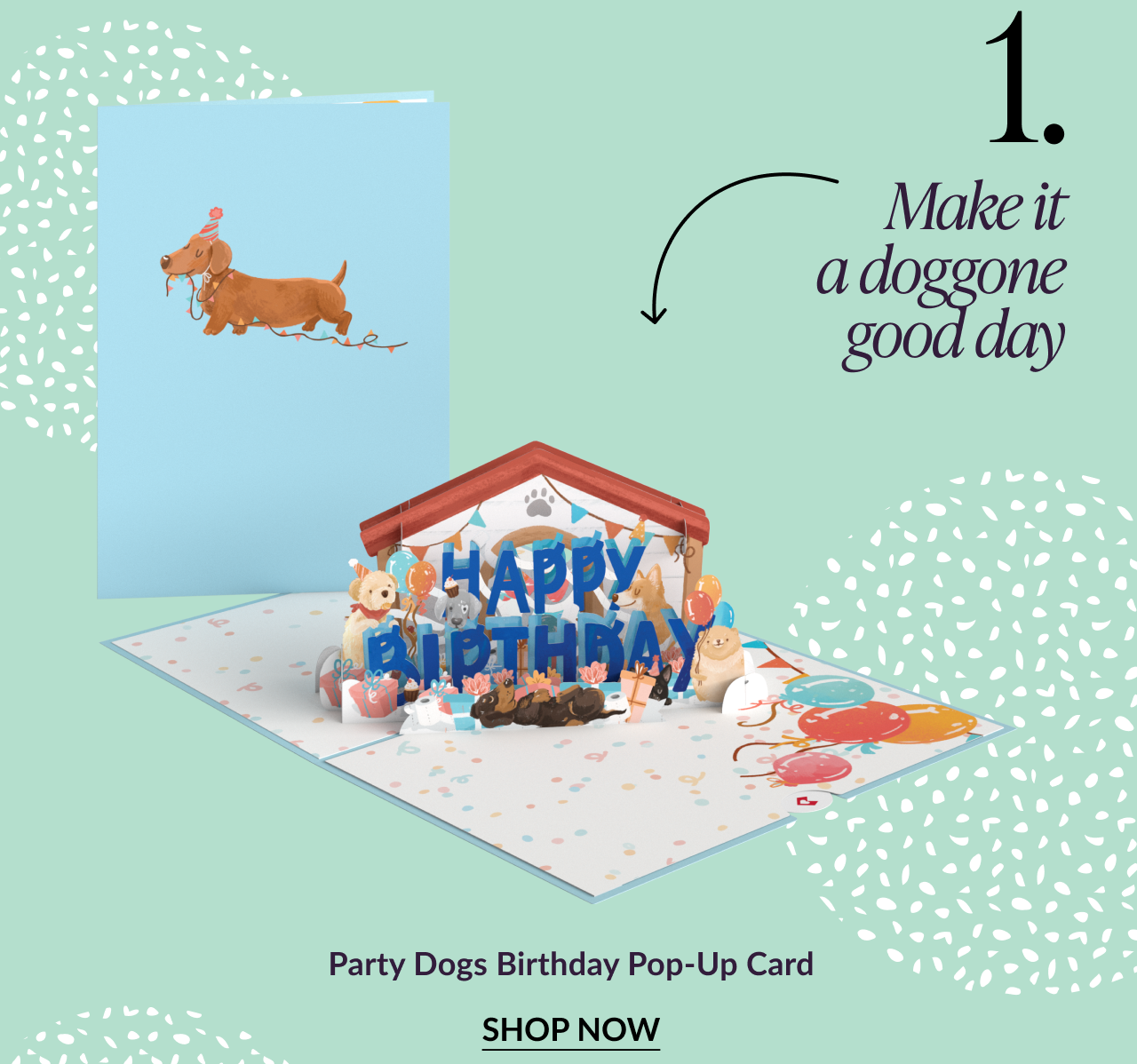 Party Dogs Birthday Pop-Up Card
