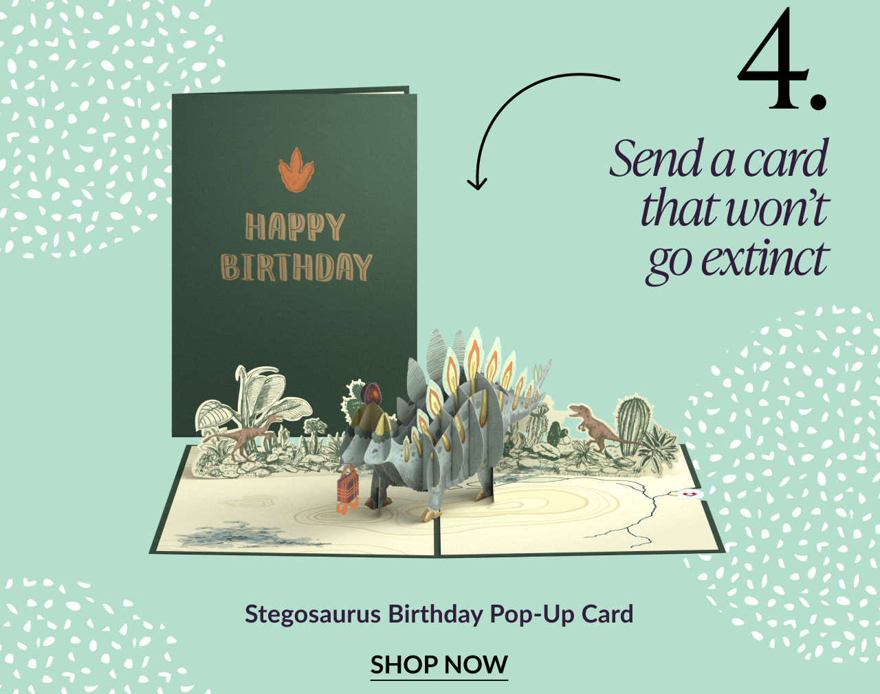 Stegosaurus Birthday Pop-Up Card
