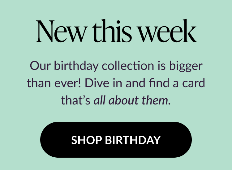 New birthday cards this week — hero banner