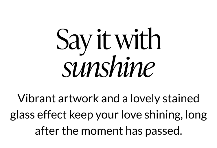 Promotional banner highlighting suncatcher cards for Mother's Day