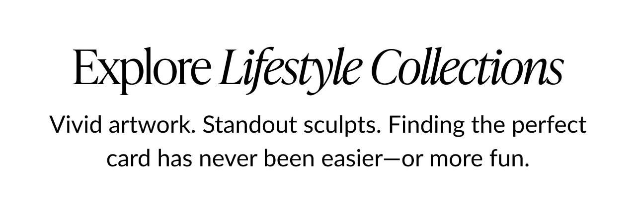 Explore lifestyle collections feature grid