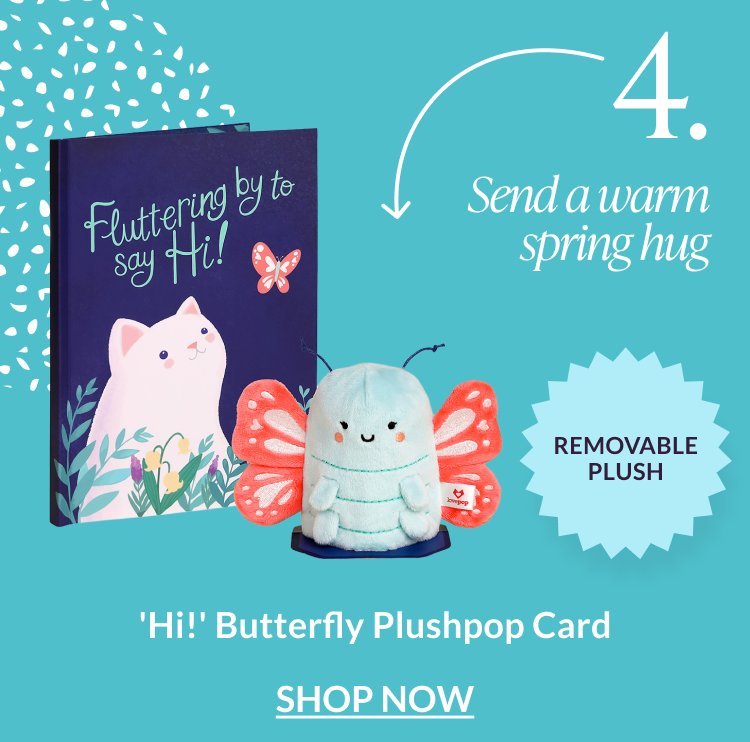 Hi! Butterfly Plushpop Card product feature