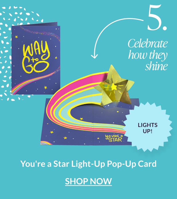 You're a Star Light-Up Pop-Up Card product feature