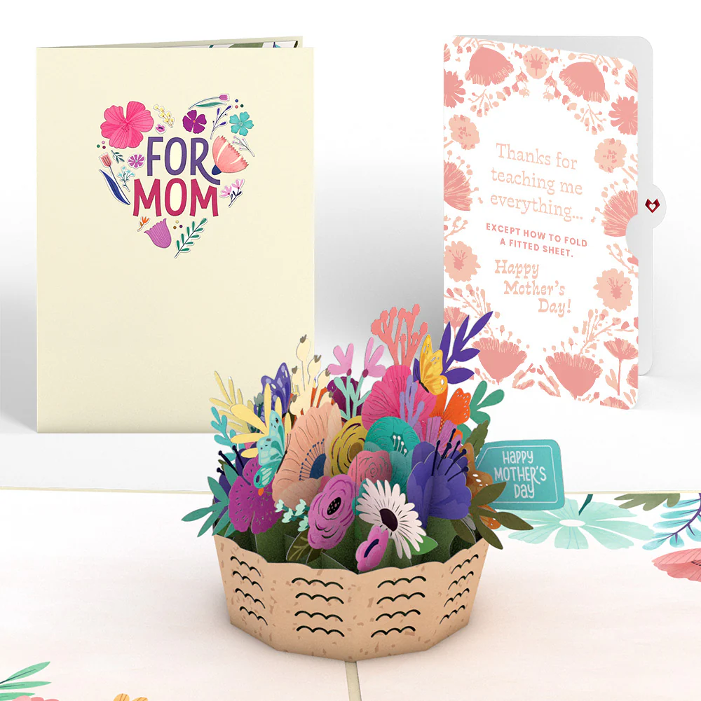 Mother's Day Basket Pop-Up Card and Poppies Garden Frame Sentiment Set for Mom