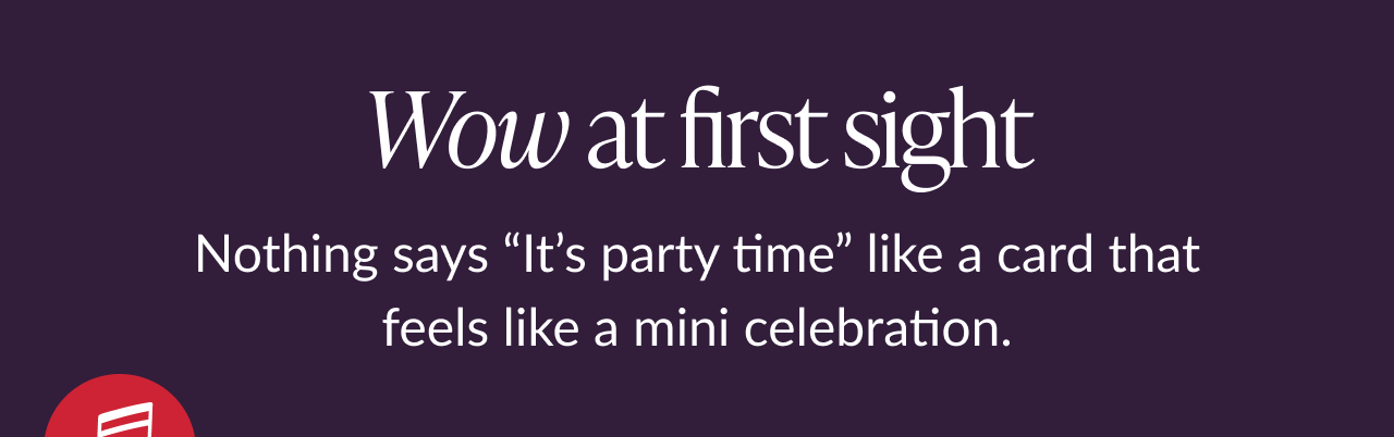 Wow at first sight — birthday light-up card collection section header