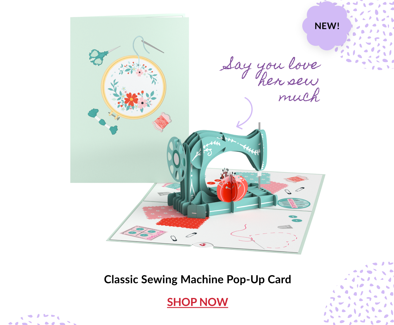 Classic Sewing Machine Pop-Up Card