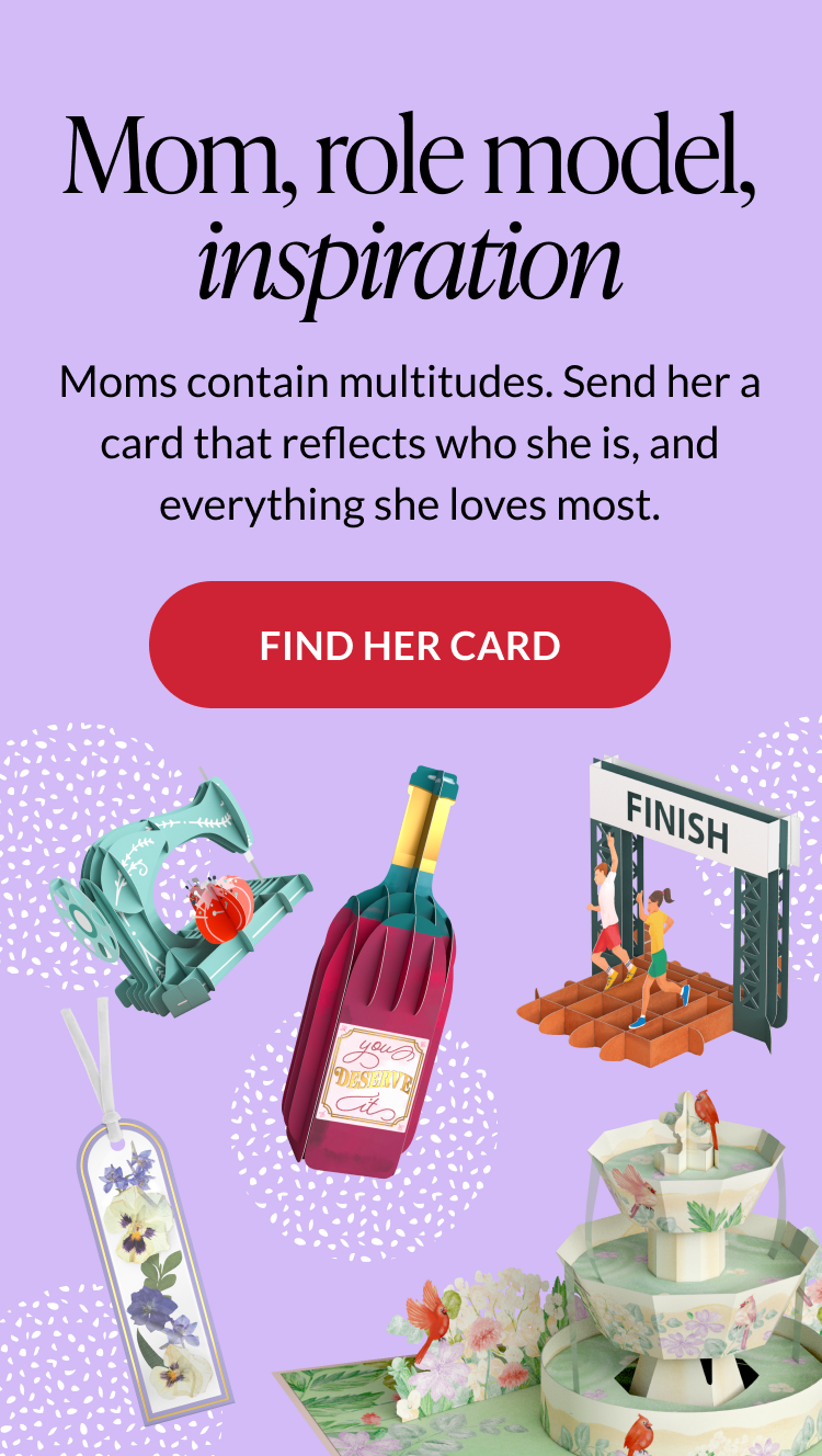 Mother's Day cards for every interest — bookmarks, wine, gardening, and more