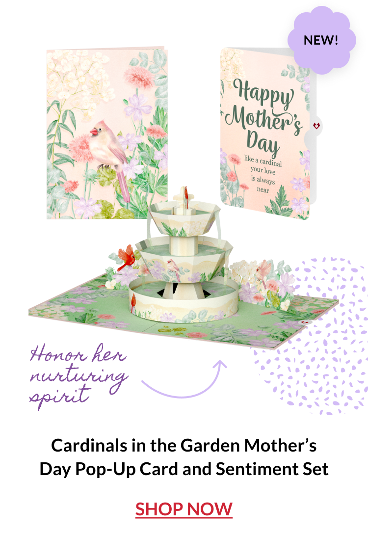 Cardinals in the Garden Mother's Day Pop-Up Card and Sentiment Set