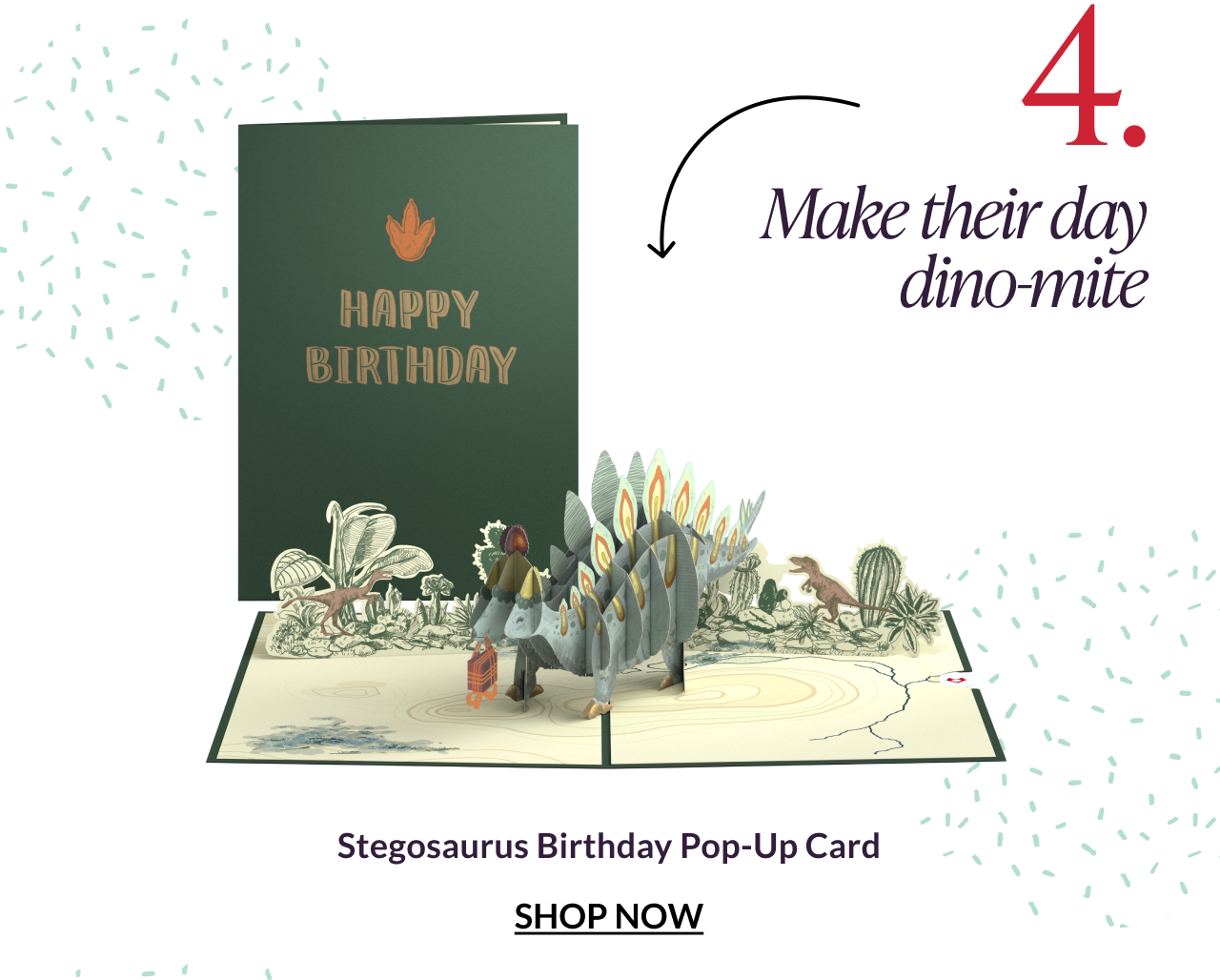 Stegosaurus Birthday Pop-Up Card