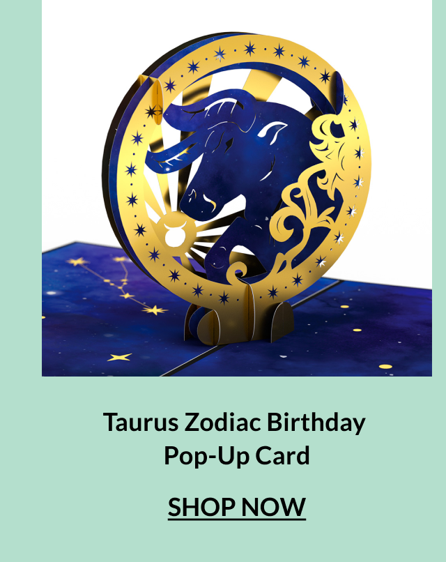 Taurus Zodiac Birthday Pop-Up Card