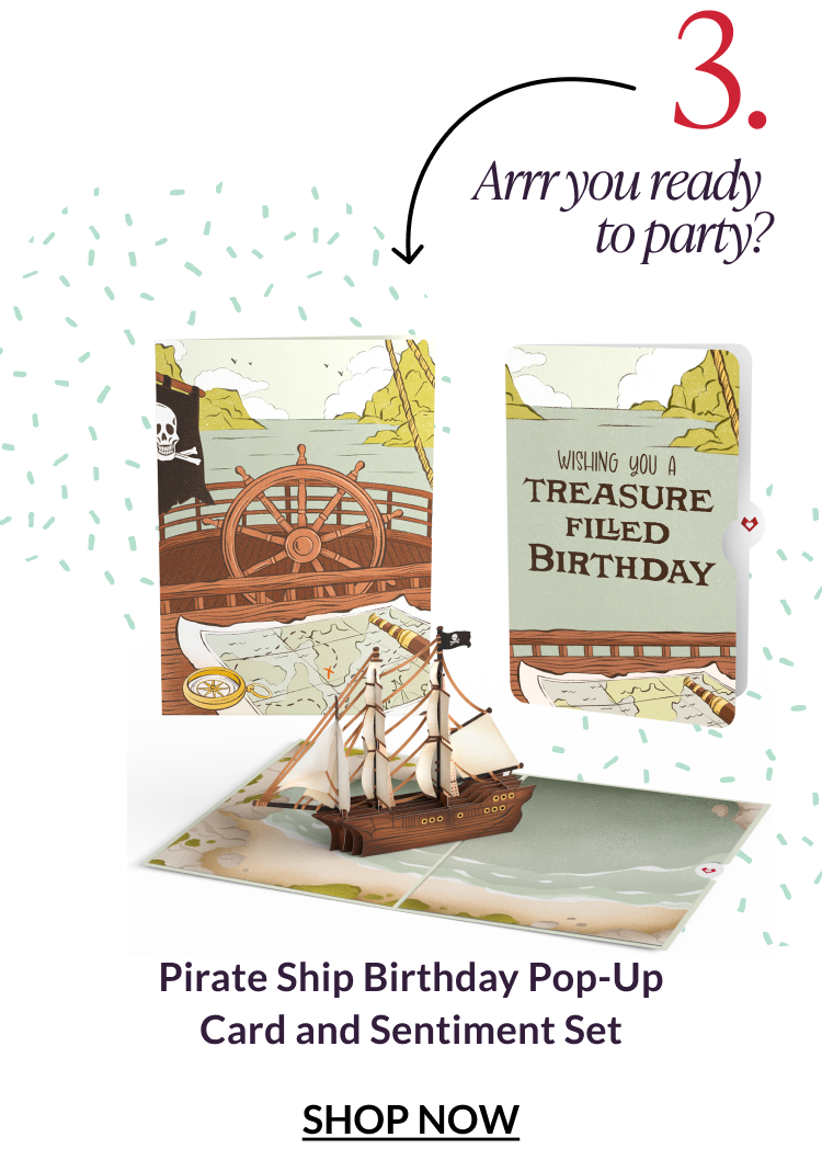 Pirate Ship Birthday Pop-Up Card and Sentiment Set