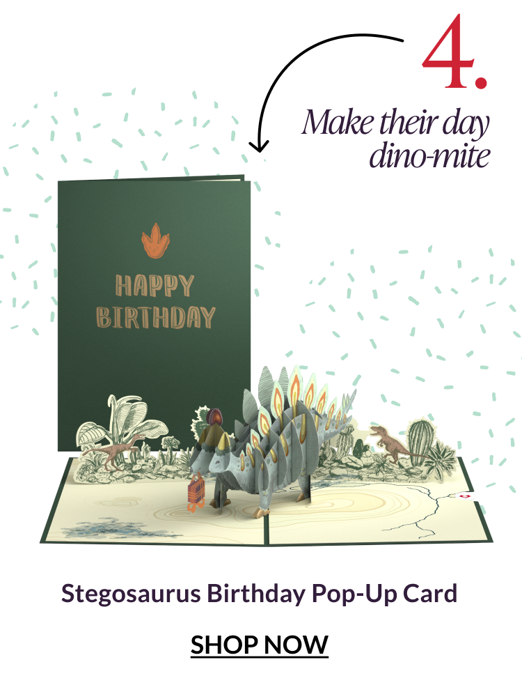 Stegosaurus Birthday Pop-Up Card