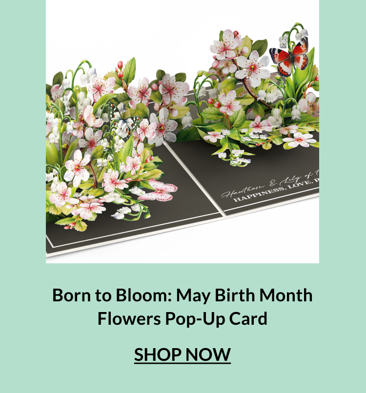 Born to Bloom May Birth Month Flowers Pop-Up Card