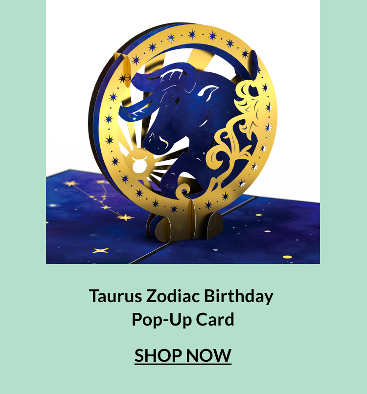 Taurus Zodiac Birthday Pop-Up Card