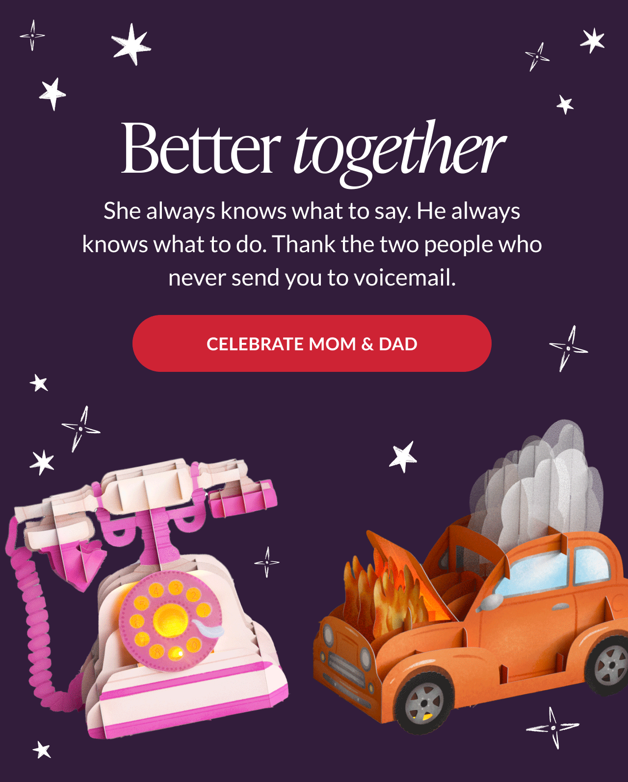Mother's Day & Father's Day card pairs hero